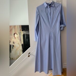 Chic Light Blue Long Sleeve Dress